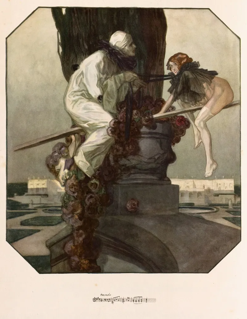 Blatt Aus Aus Meinen Schlossern 6 by Franz von Bayros - Canvas Print