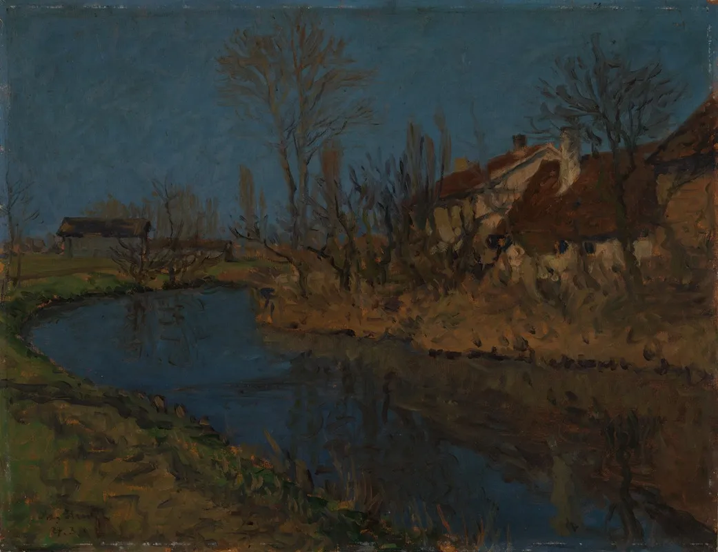 Blauer Marztag by Adolf Luntz - Canvas Print