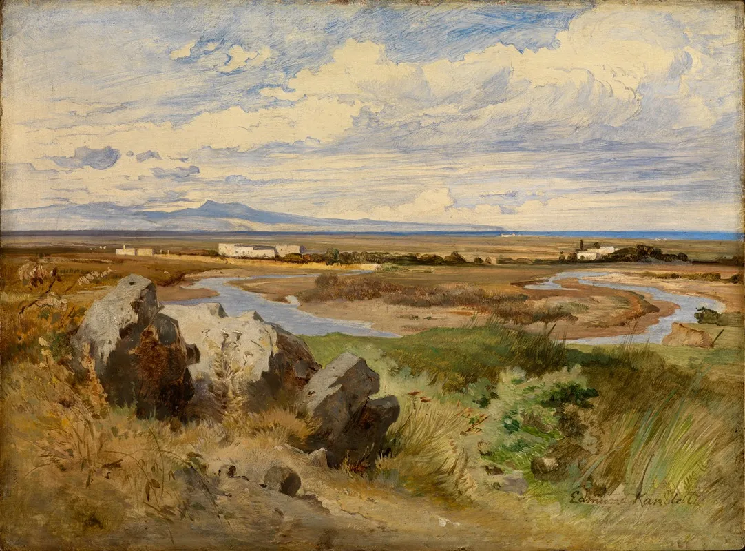 Blick Auf Den Campo D Annibale Bei Cannae by Edmund Kanoldt - Canvas Print