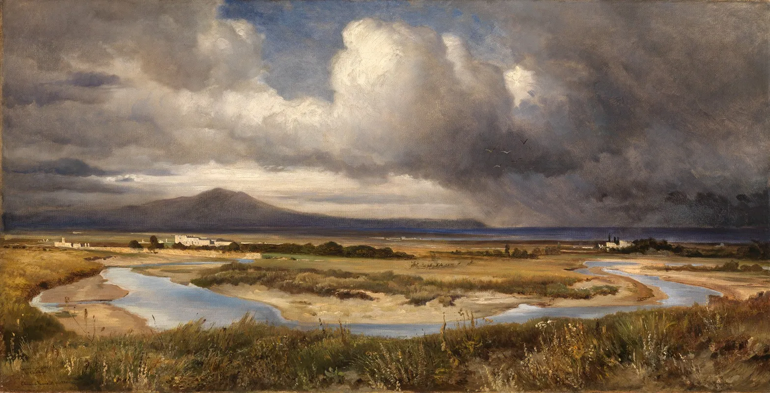 Blick Auf Den Campo Dannibale Bei Cannae by Edmund Kanoldt - Canvas Print