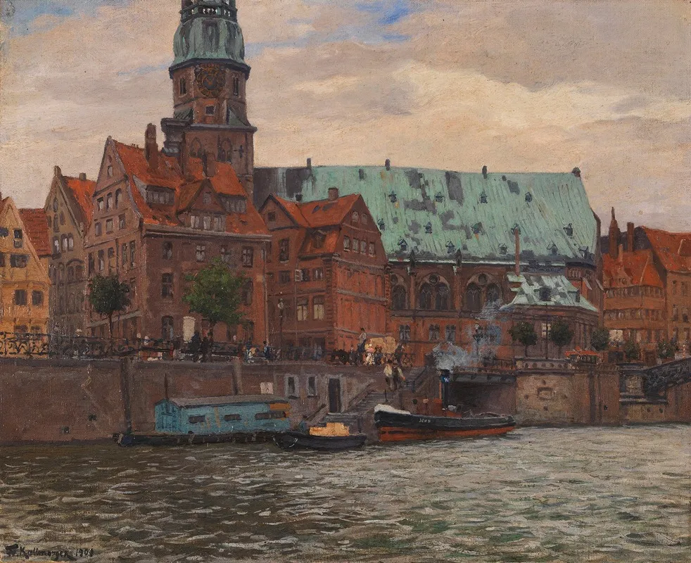 Blick Auf Die St Katharinenkirche In Hamburg