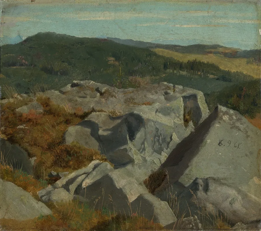 Blick Auf Felsen Und Hohenzuge