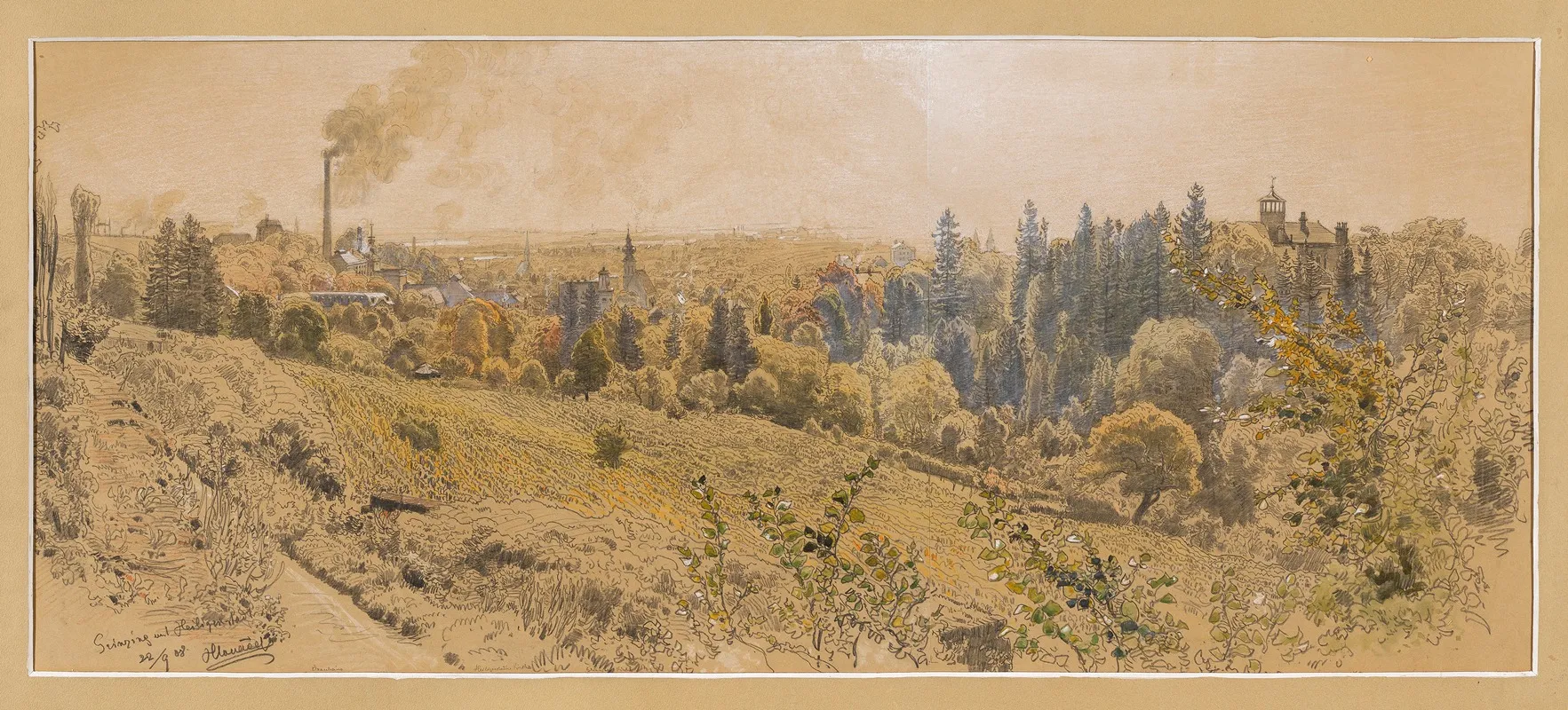 Blick Auf Grinzing Und Heiligenstadt by Anton Hlavacek - Canvas Print