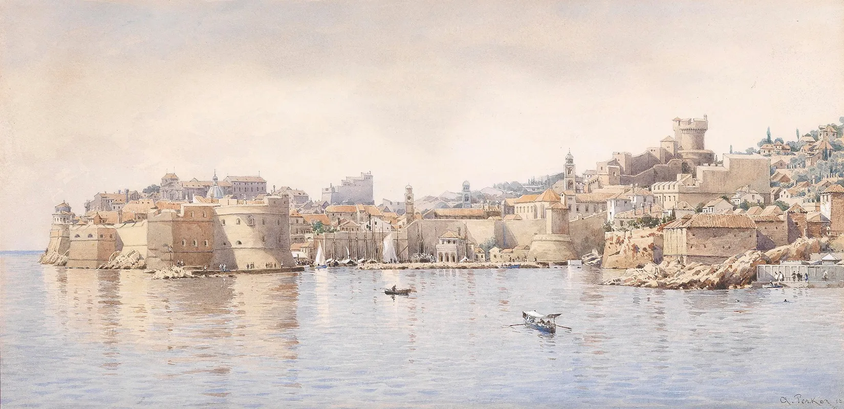 Blick Auf Ragusa by Anton Perko - Canvas Print