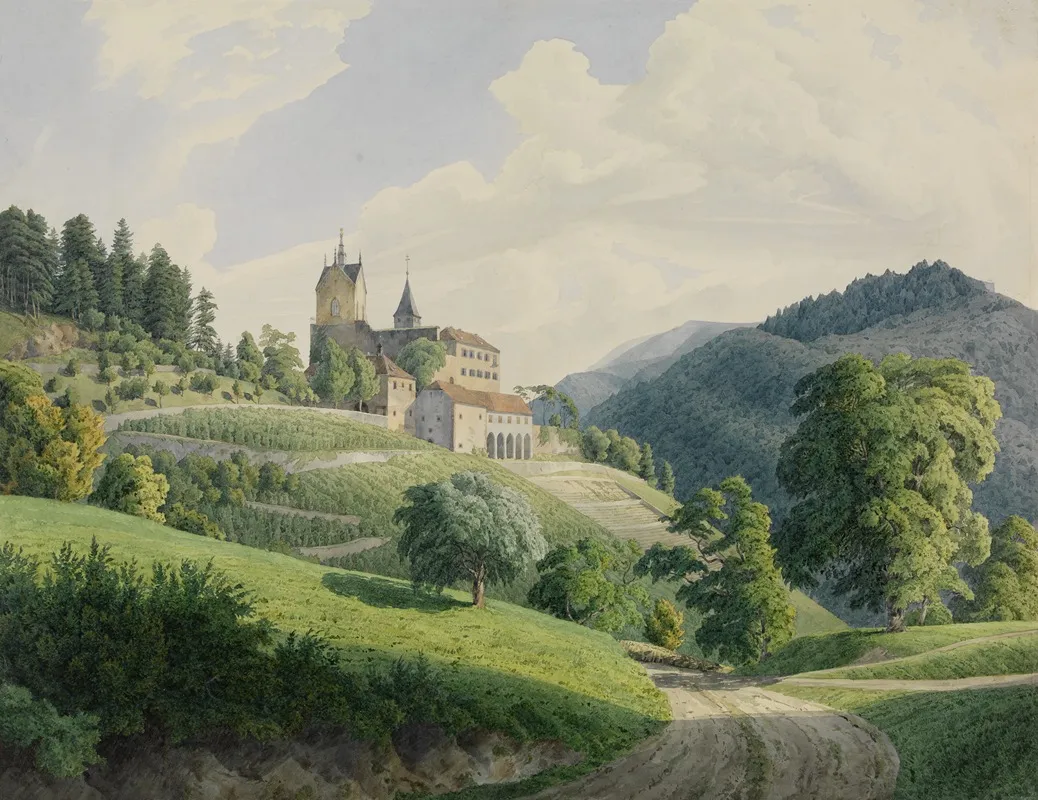Blick Auf Schlos Eberstein by Carl Ludwig Frommel - Canvas Print