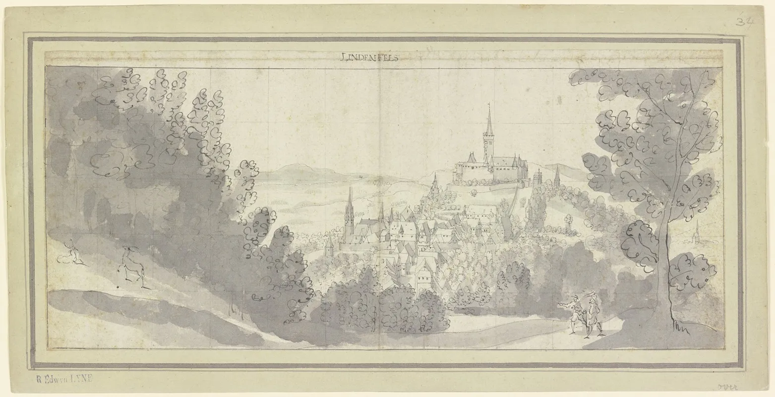 Blick Auf Stadt Und Burg Lindenfels Im Odenwald