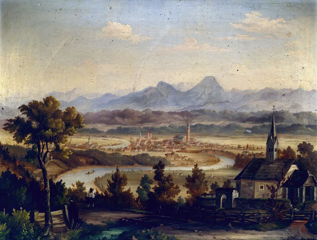 Blick Auf Villach 2 by Josef Willroider - Canvas Print