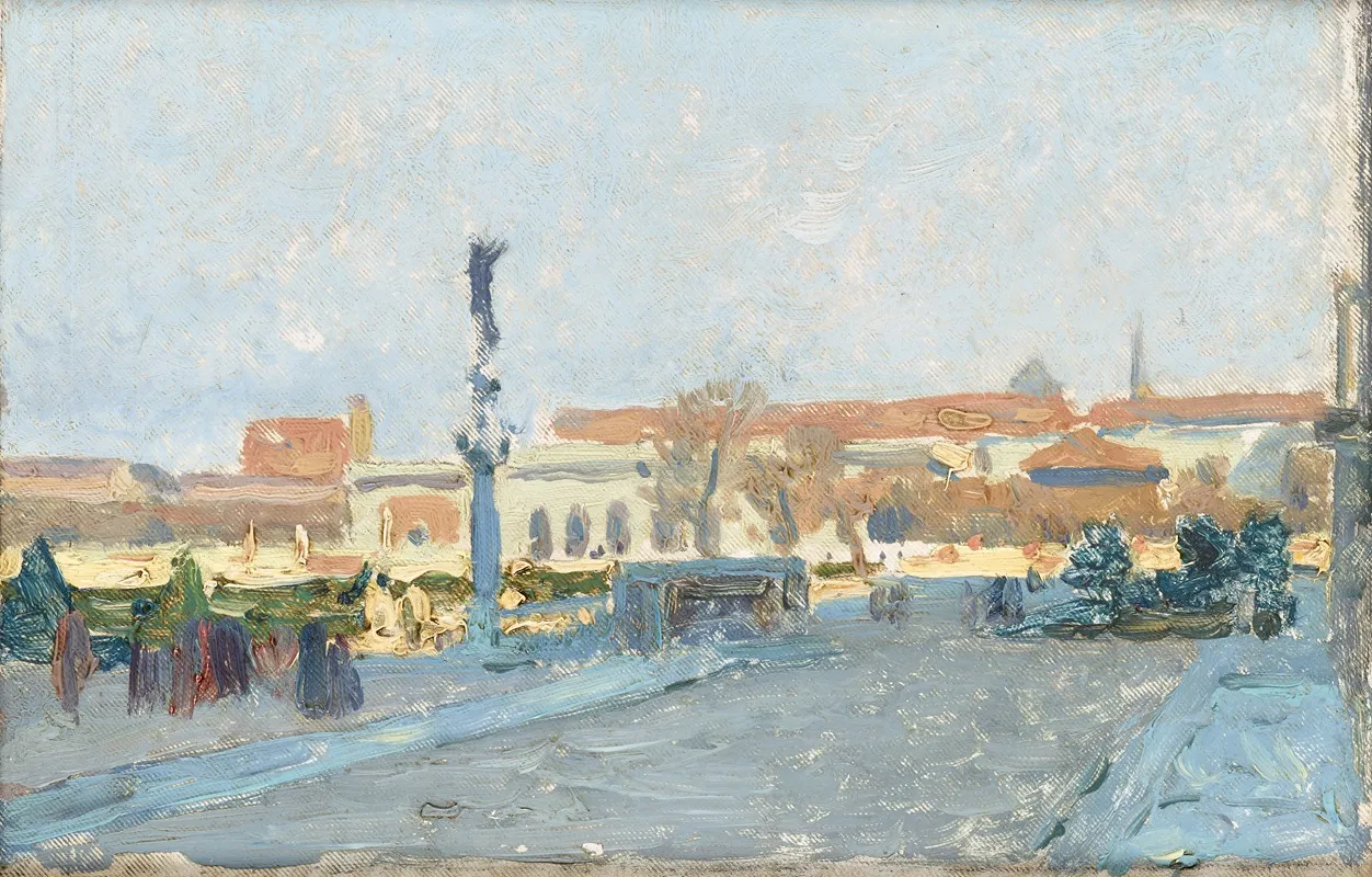 Blick Auf Wien Vom Auseren Burgtor by Maximilian Suppantschitsch - Canvas Print