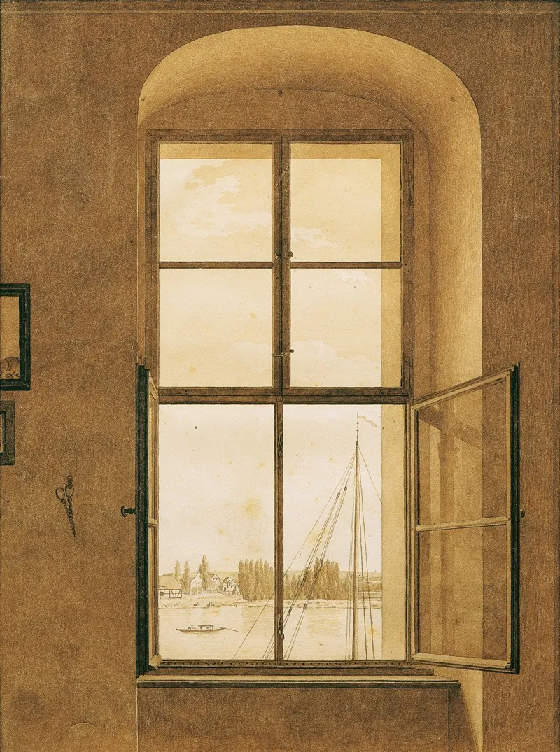 Blick Aus Dem Atelier Des Kunstlers Rechtes Fenster