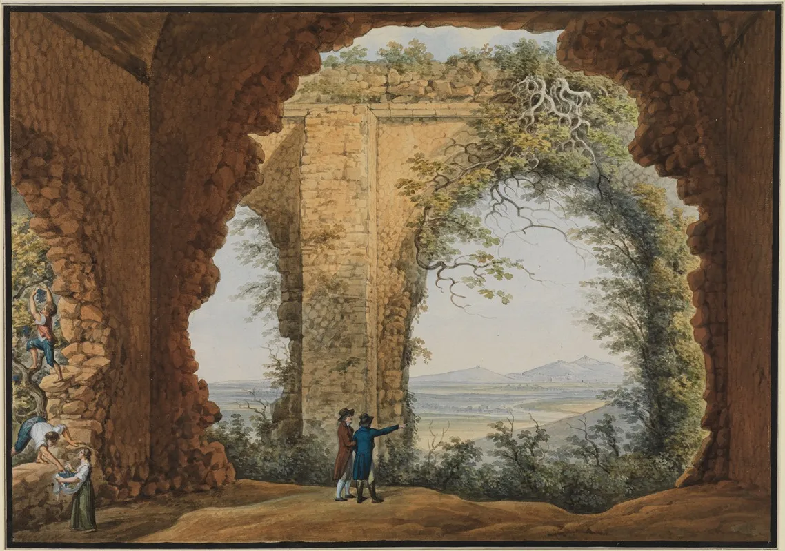 Blick Aus Der Villa Des Maecenas Auf Monte Cavo Und Rocca Di Papa
