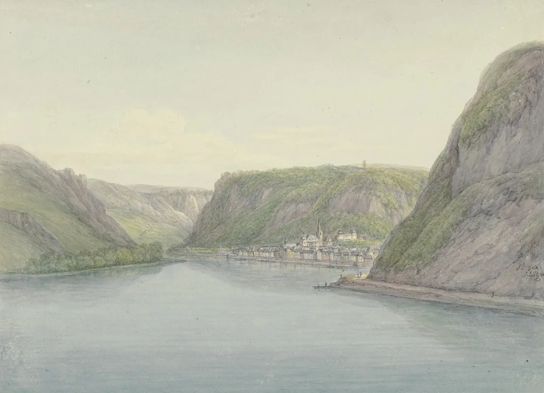 Blick In Das Rheintal Rechts Sankt Goar