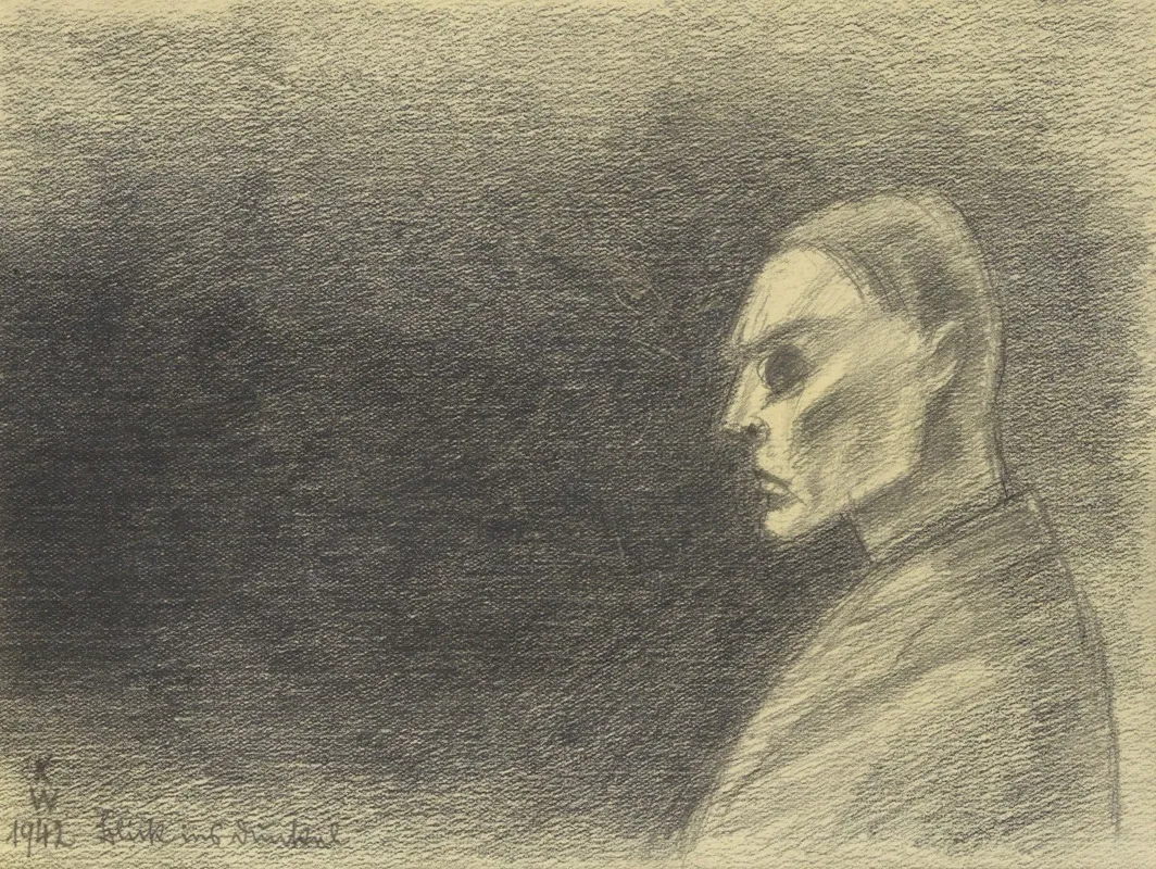 Blick Ins Dunkel by Karl Wiener - Canvas Print