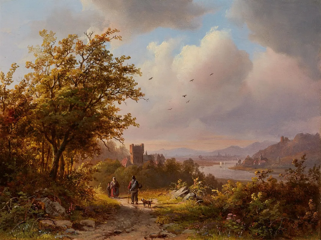 Blick Ins Rheintal by Johann Bernhard Klombeck - Canvas Print