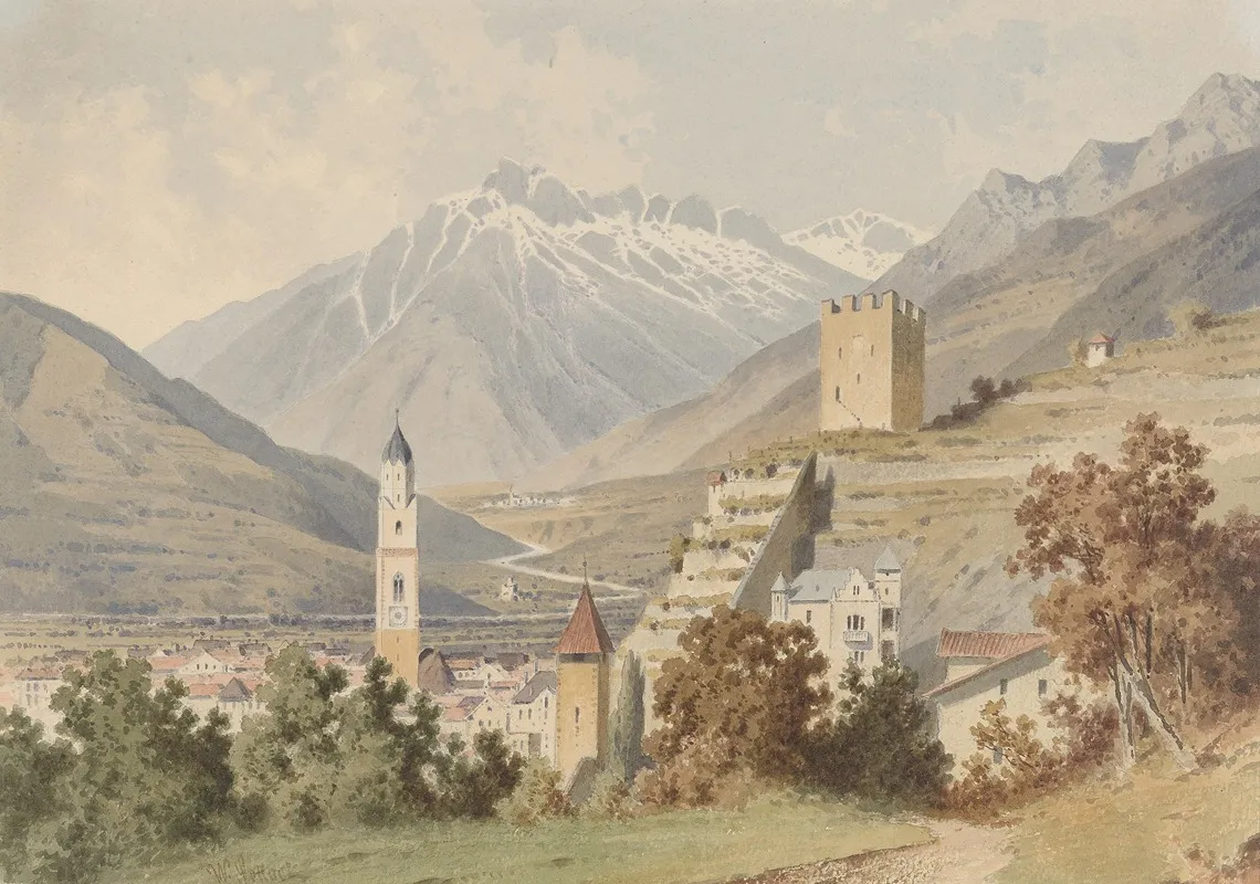 Blick Uber Meran by Wilhelm Pollak - Canvas Print