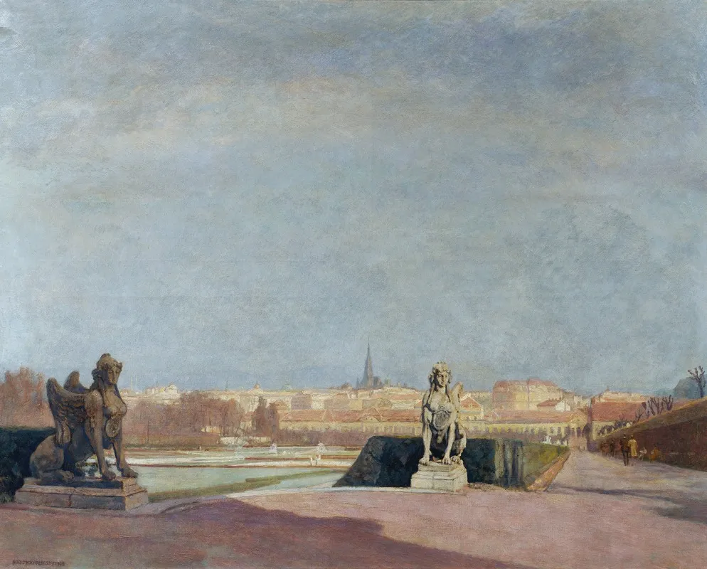 Blick Vom Belvedere Auf Wien 2