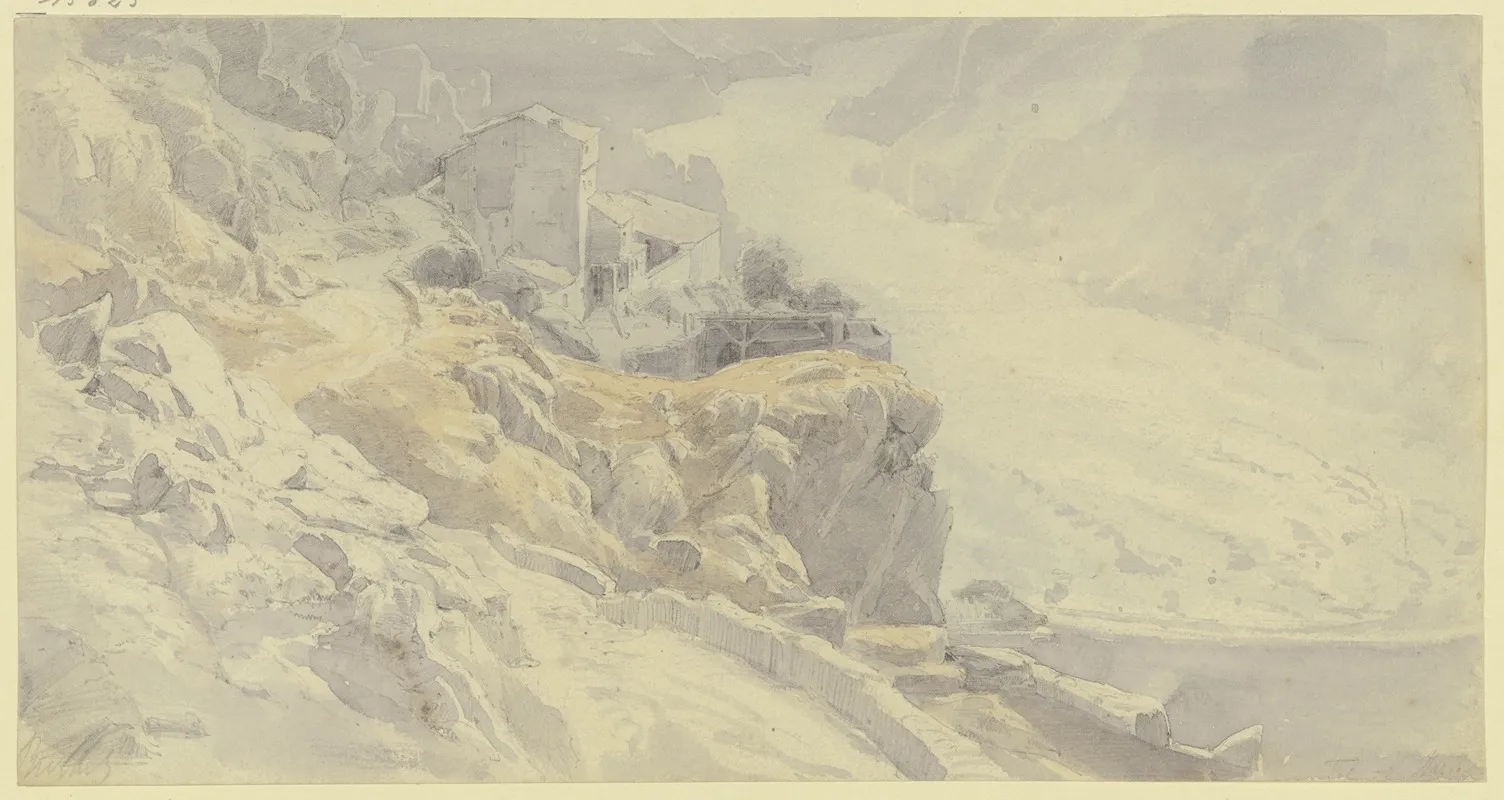 Blick Vom Gebirge Auf Ein Flustal In Spanien by Peter Burnitz - Canvas Print