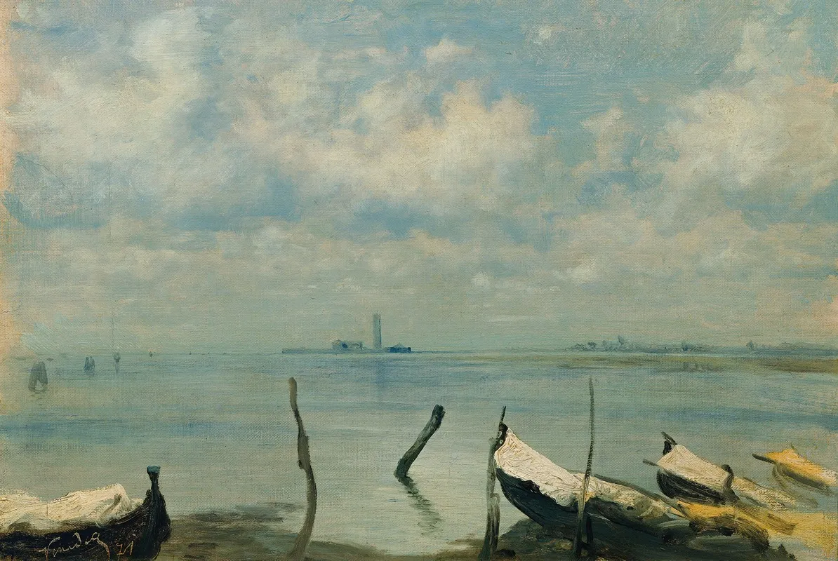 Blick Von Mestre Auf Venedig Lagunenlandschaft