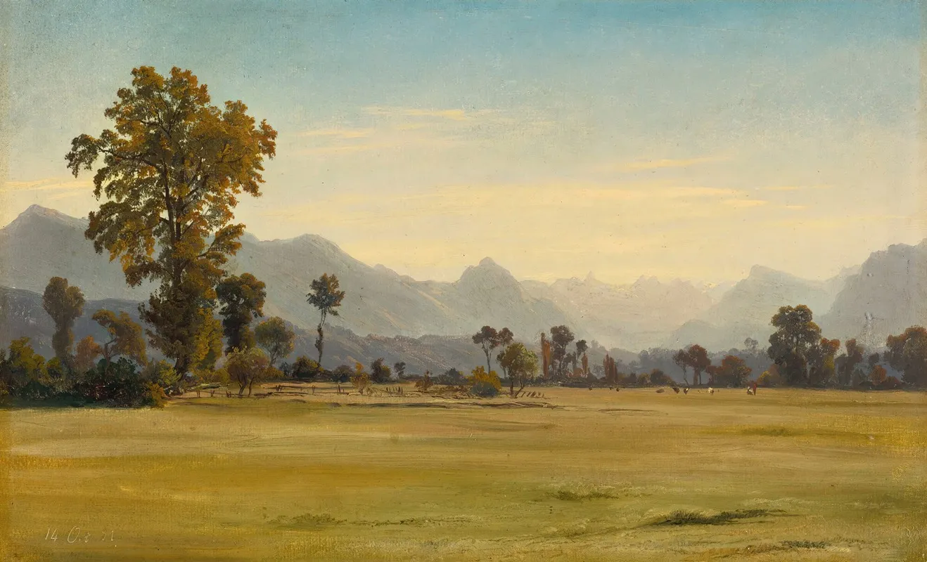 Blick Von Schonbuhl Auf Den Vitznauerstock by Robert Zünd - Canvas Print