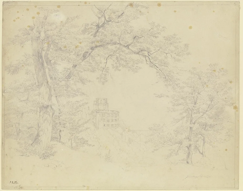Blick Von Suden Auf Das Heidelberger Schlos by Philipp Röth - Canvas Print