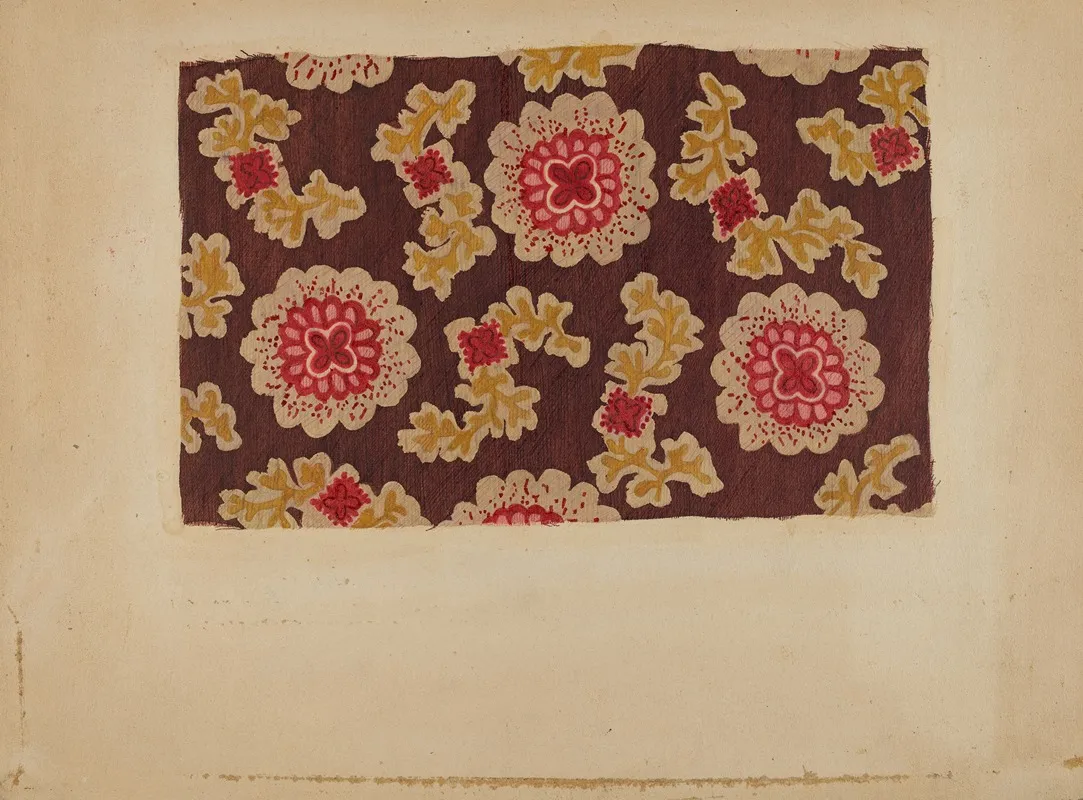 Block Printed Handkerchief by Dorothy Lacey - Canvas Print