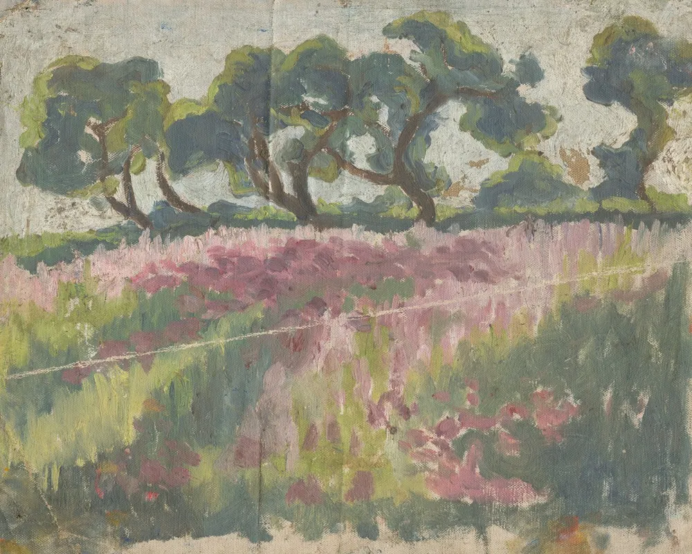 Blooming Meadow With Trees by Frida Konstantin - Canvas Print