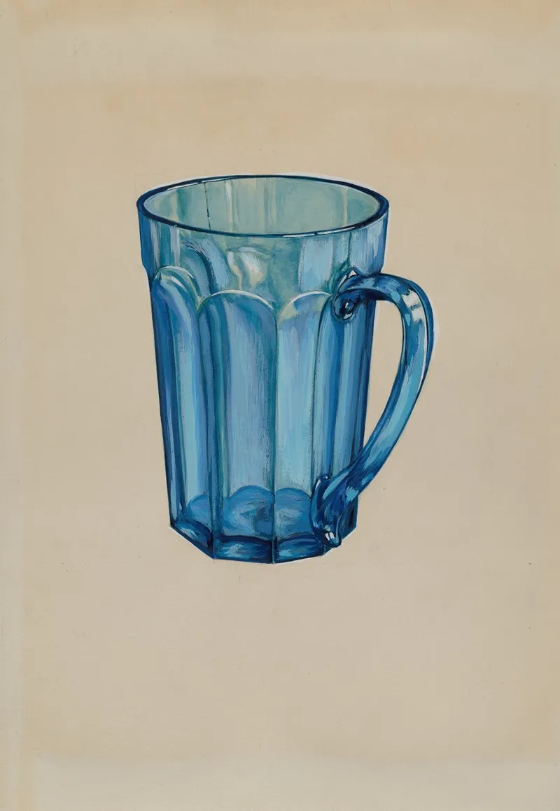 Blue Beer Mug by Robert Stewart - Canvas Print