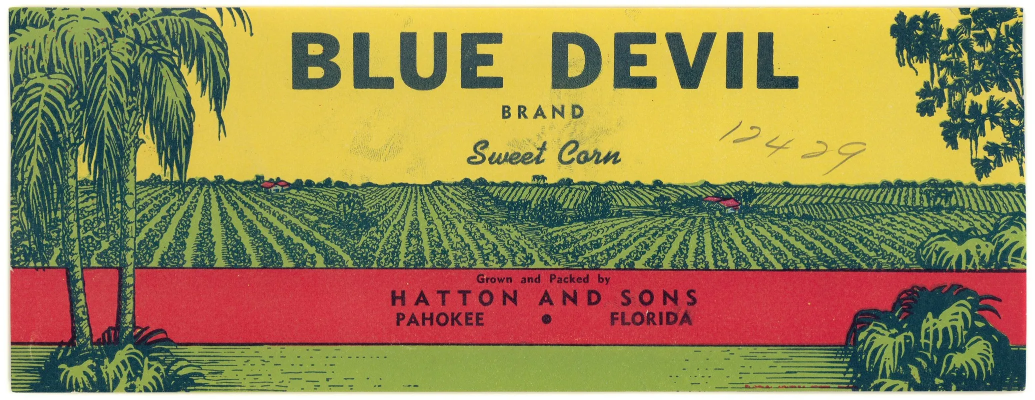 Blue Devil Brand Sweet Corn Label