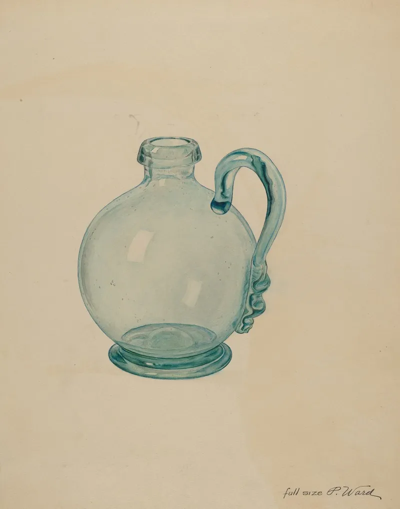 Blue Glass Egg Cup by Paul Ward - Canvas Print