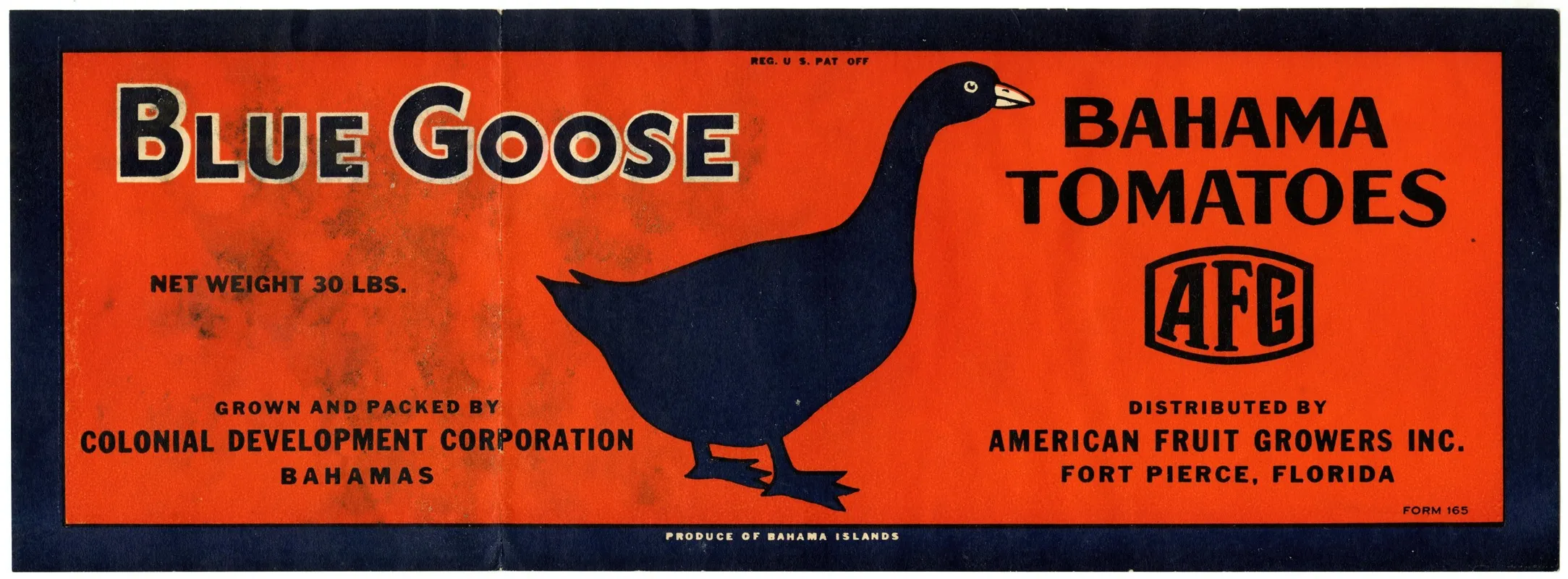 Blue Goose Bahama Tomatoes Label