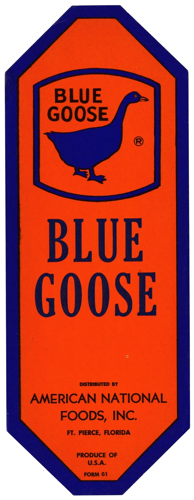 Blue Goose Produce Label