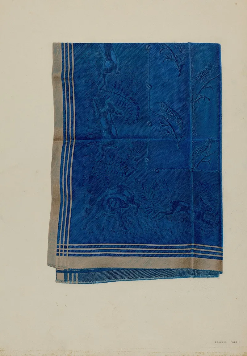Blue Silk Scarf