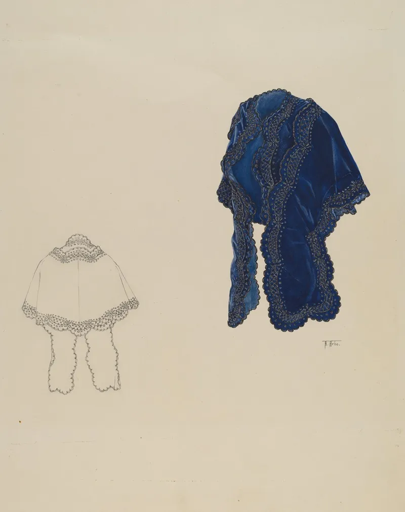 Blue Velvet Dolman by Arelia Arbo - Canvas Print