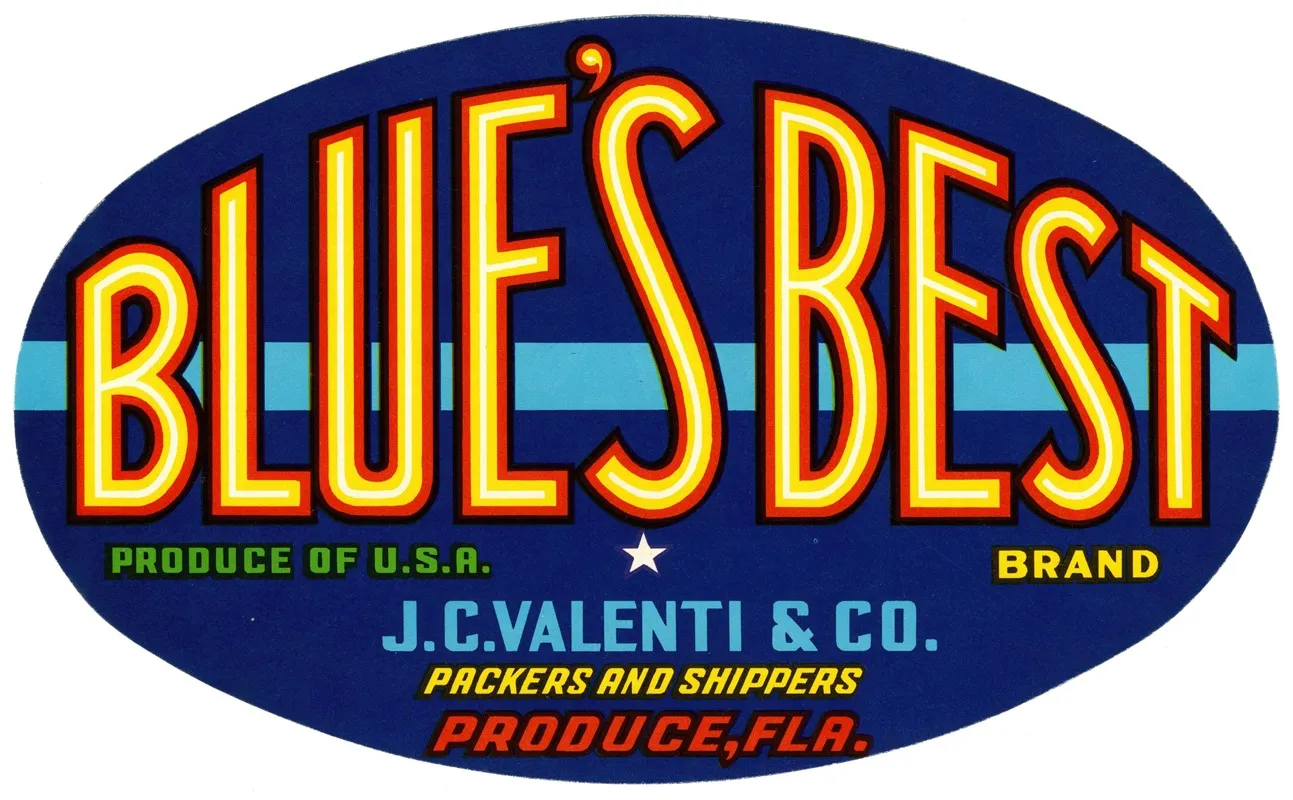 Blues Best Brand Produce Label