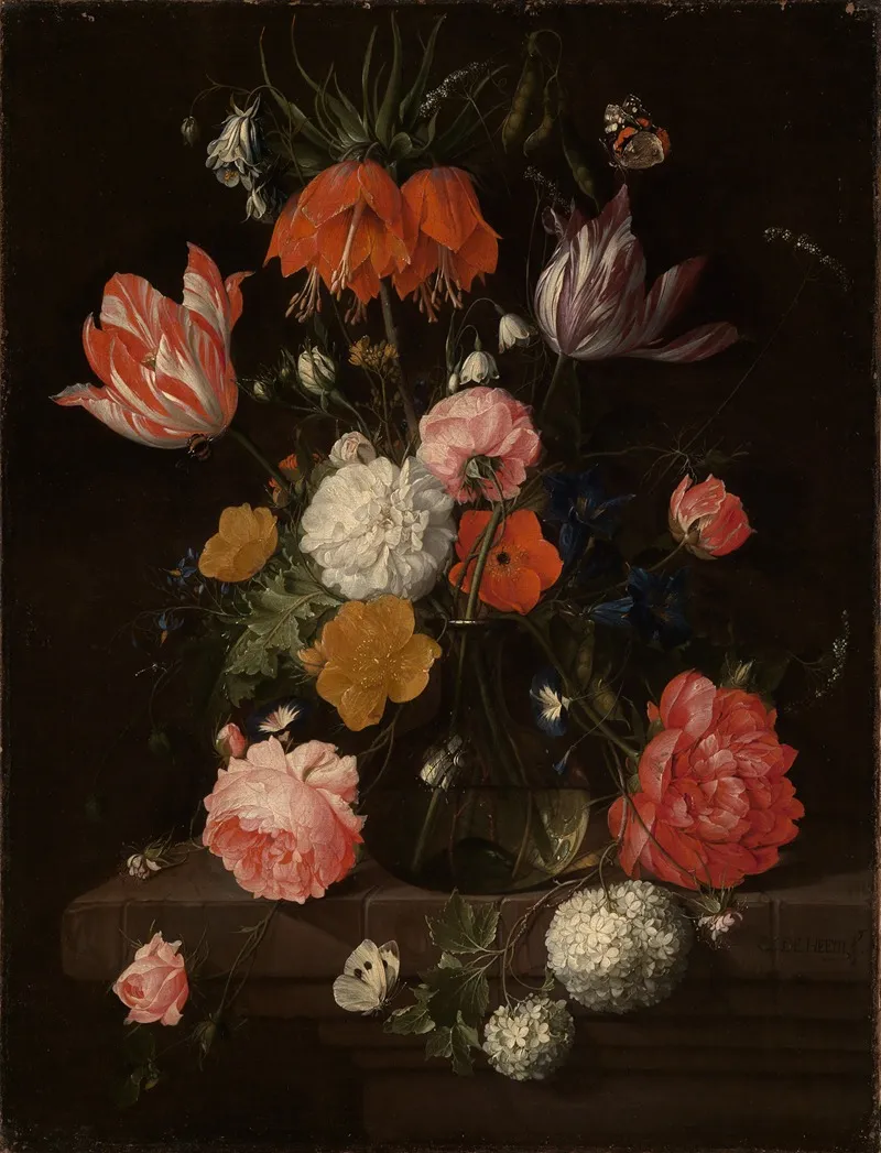 Blumenstraus 6 by Cornelis de Heem - Canvas Print