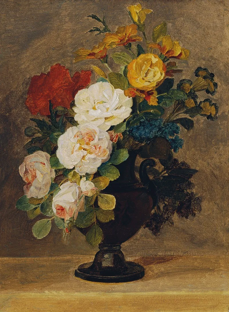 Blumenstraus In Antiker Vase