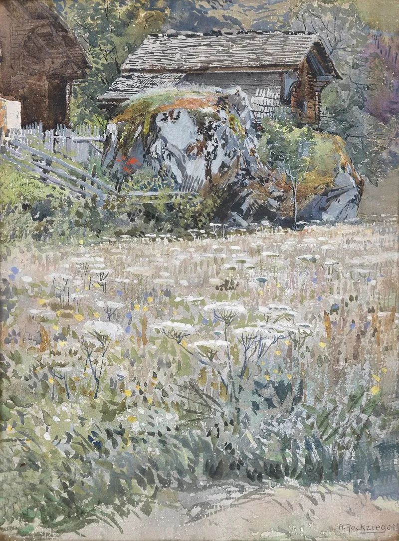 Blumenwiese Auf Dem Lande by Anton Reckziegel - Canvas Print