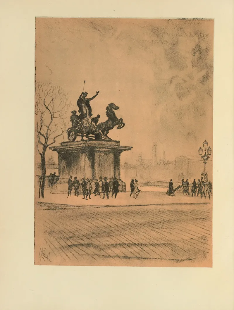 Boadicea Westminster Bridge by Joseph Pennell - Canvas Print