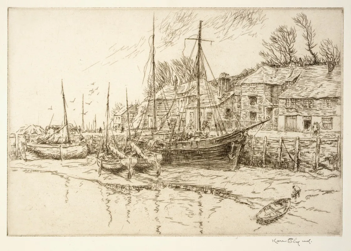 Boat Houses by Kerr Eby - Canvas Print