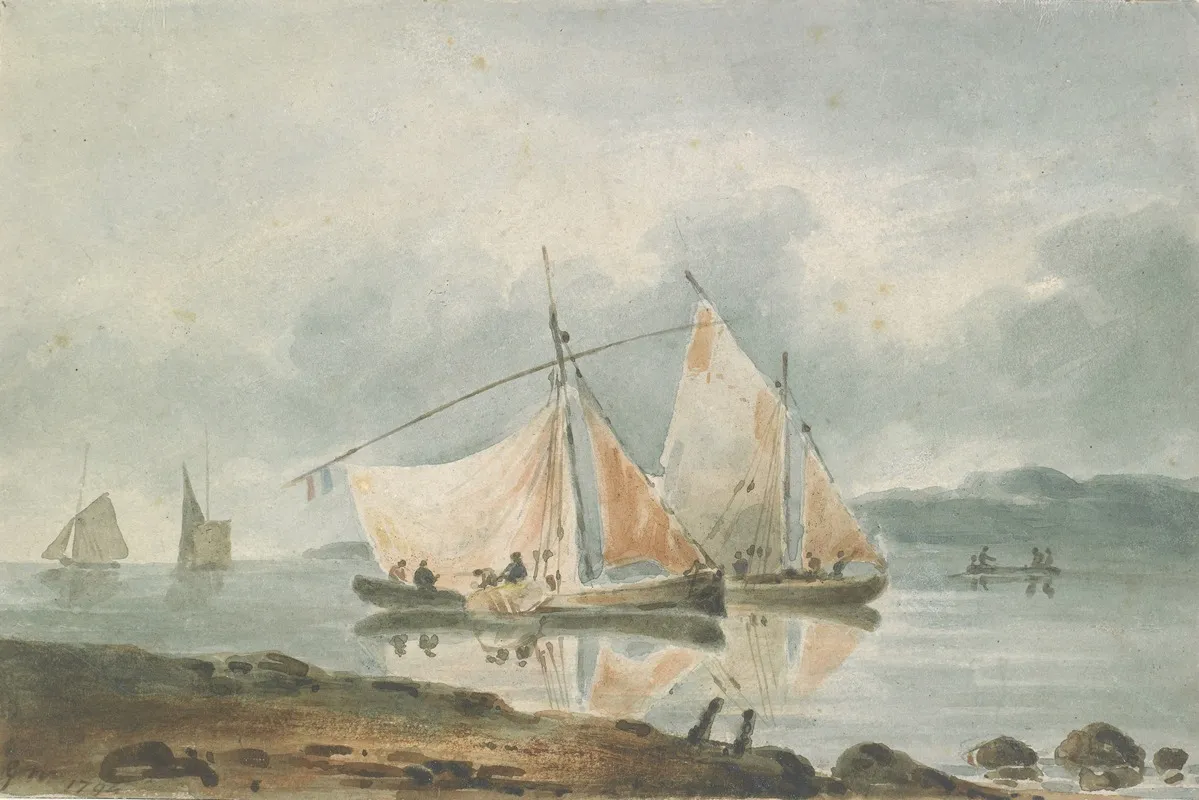 Boats 7 by George Morland - Canvas Print