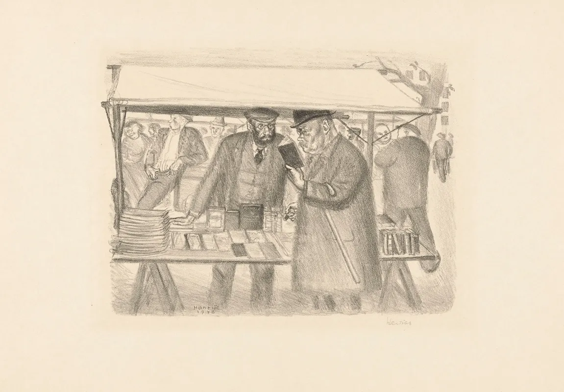 Boekenstal by Henk Henriët - Canvas Print