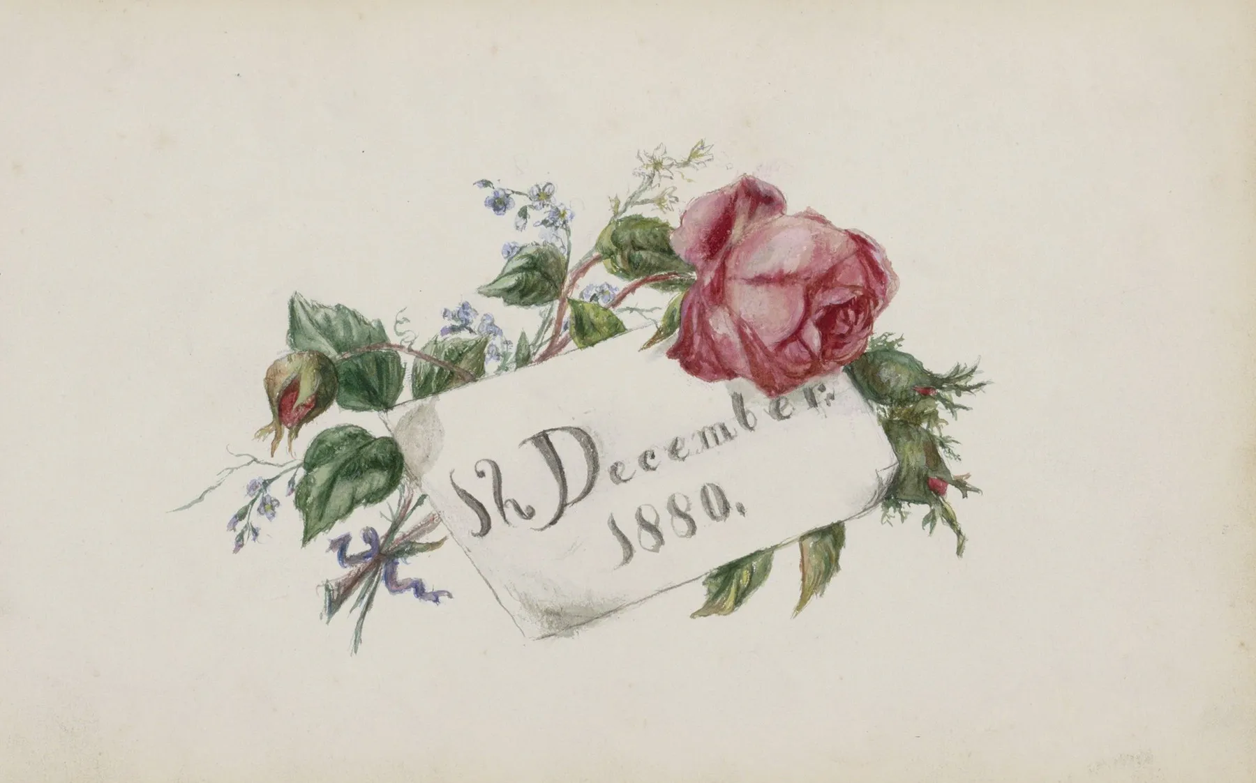Boeket Met Bloemen En Een Vel Papier