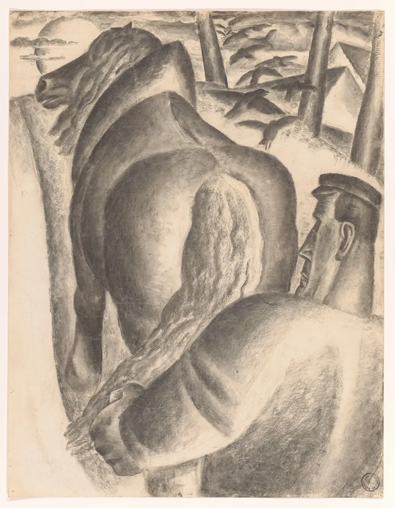 Boer Met Ploeg by Leo Gestel - Canvas Print