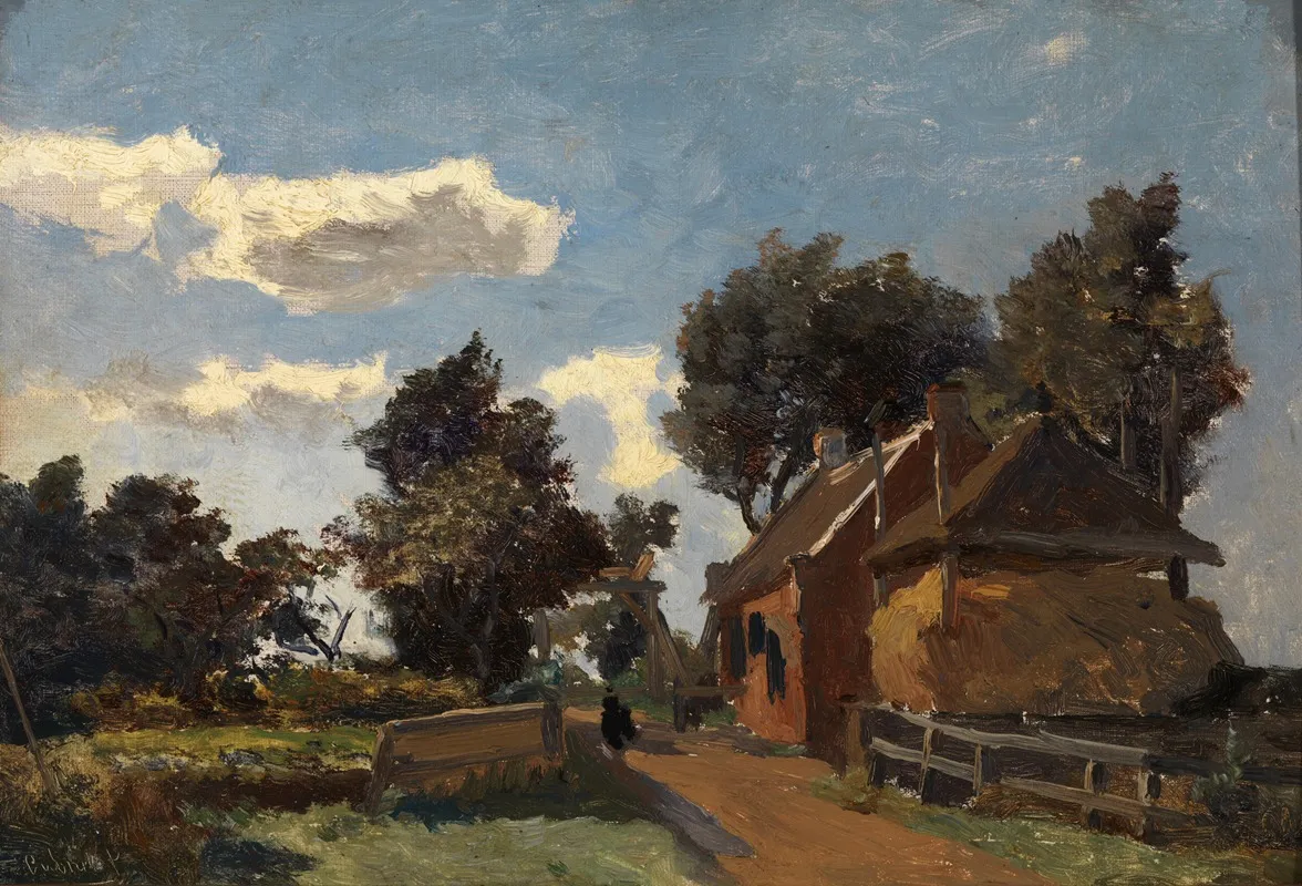 Boerderij Met Kapberg Aan Een Weg