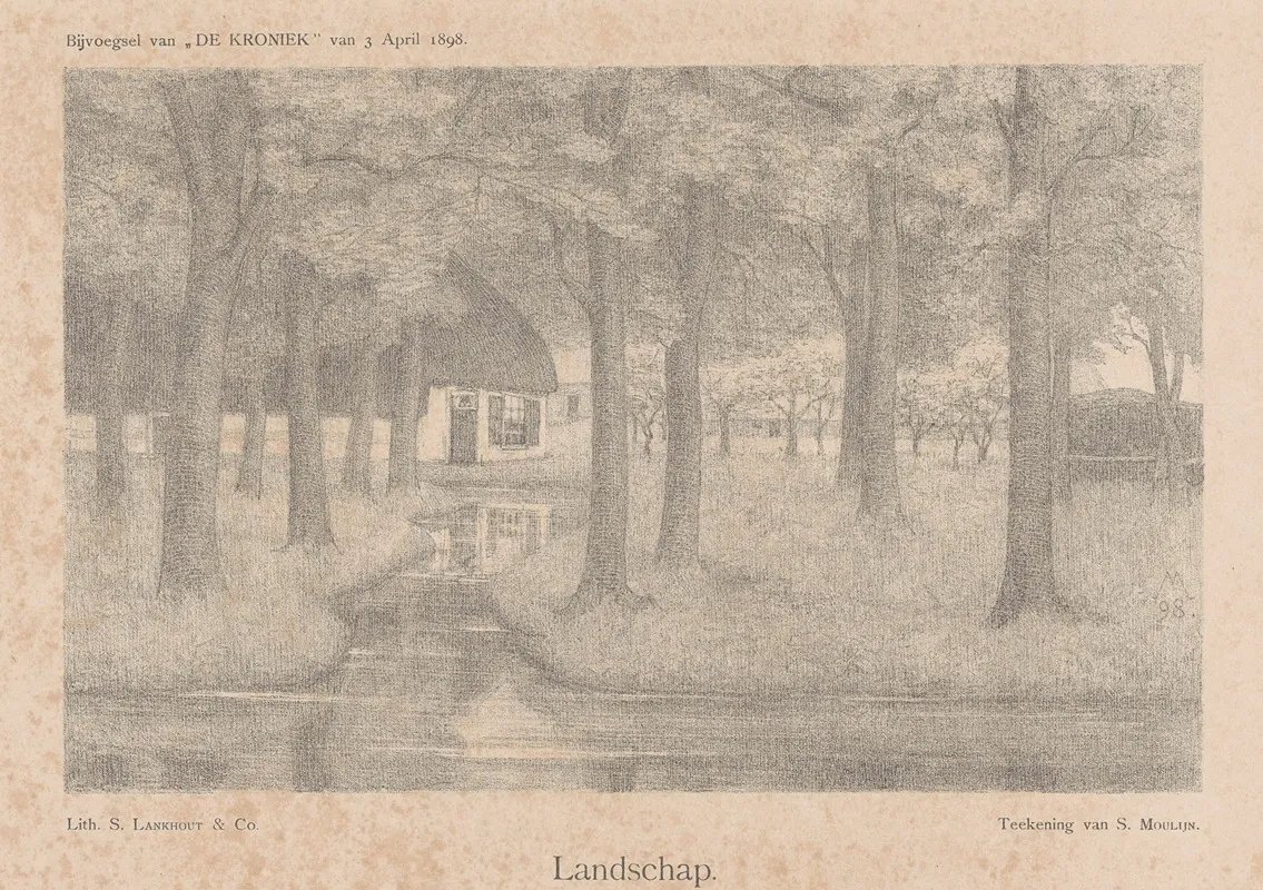 Boerderij Tussen Bomen Landschap