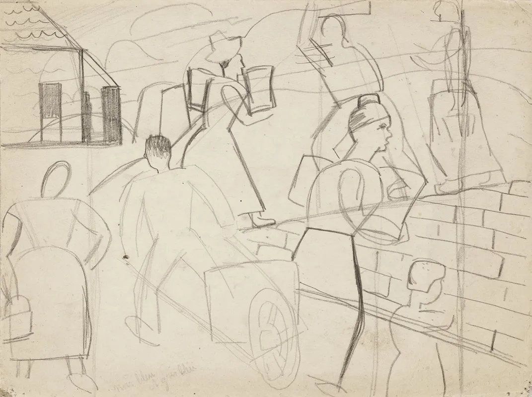 Boeren 3 by Jean Brusselmans - Canvas Print