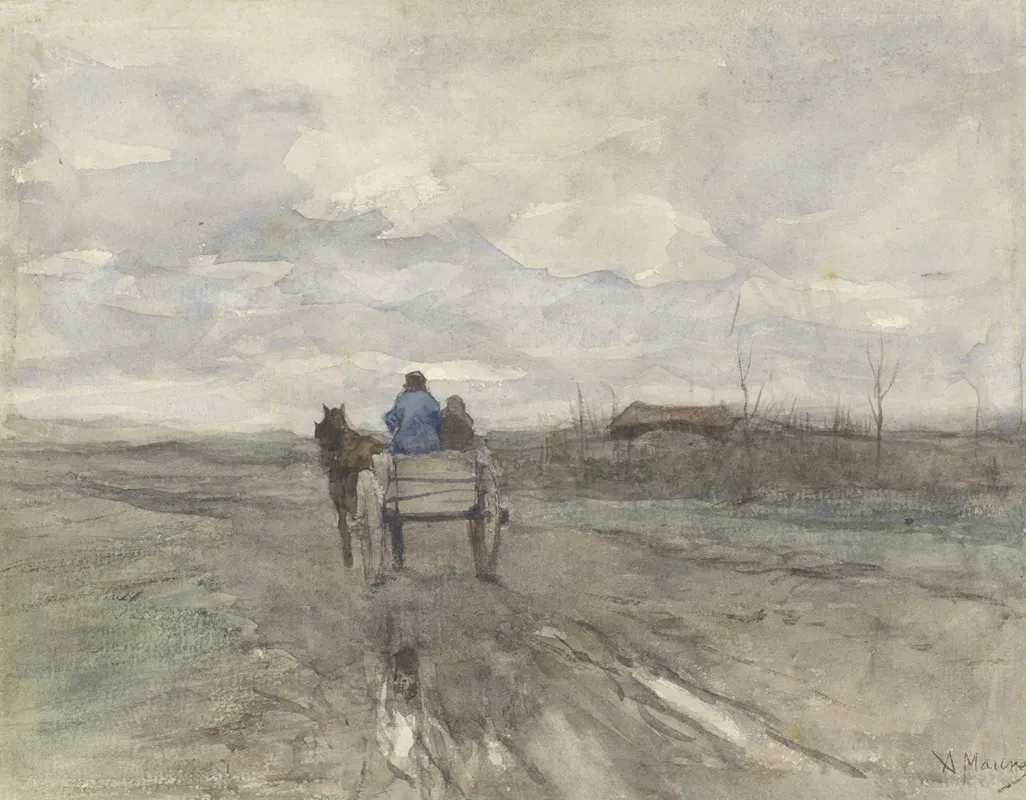 Boerenkar Op Een Landweg