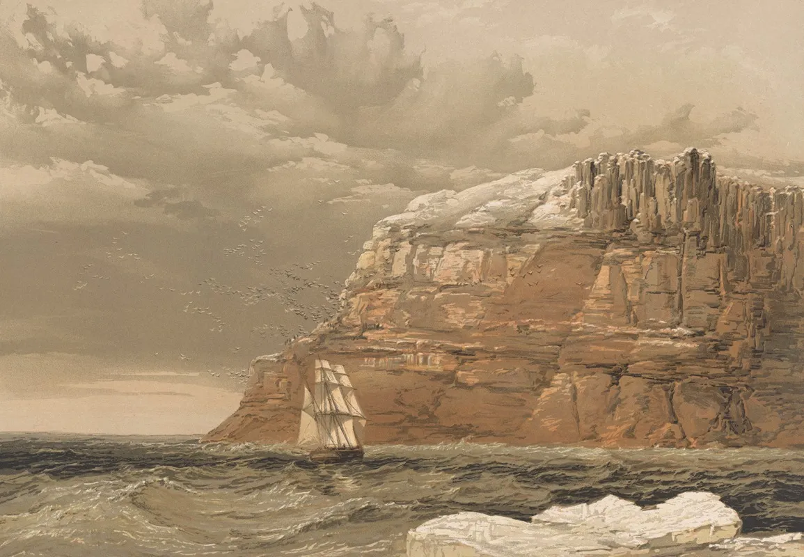 Bold Headland On Baring Island by Samuel Gurney Cresswell - Canvas Print
