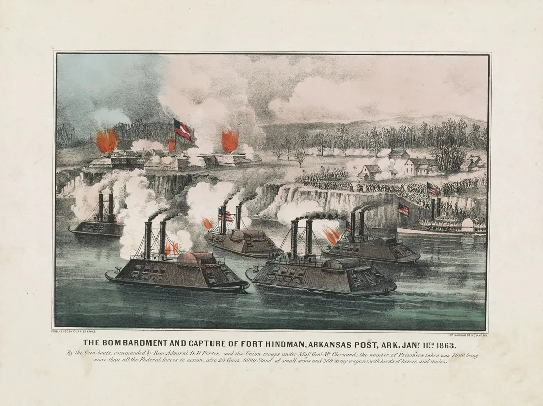 Bombardment And Capture Of Fort Hindman Arkansas Post Ark Jany 11th 1863