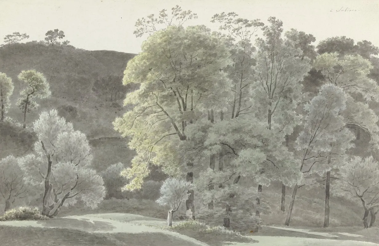 Bomen In De Omgeving Van Subiaco by Josephus Augustus Knip - Canvas Print