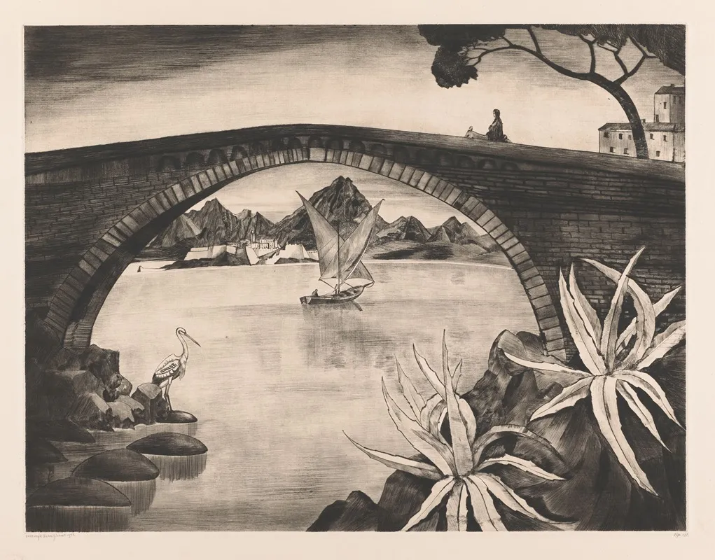 Boogbrug Op Corsica by Lodewijk Schelfhout - Canvas Print